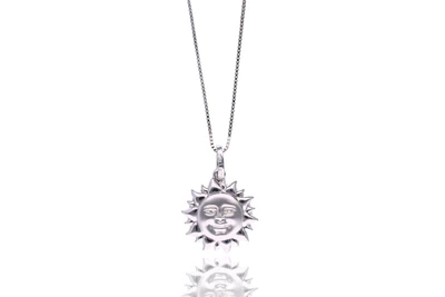 Collana con ciondolo in oro bianco - Asta Preziosi