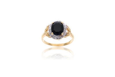 Anello con zaffiro e diamanti - Asta Preziosi