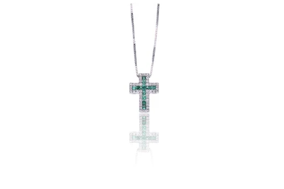 Collana e ciondolo con diamanti e pietre - Asta Preziosi