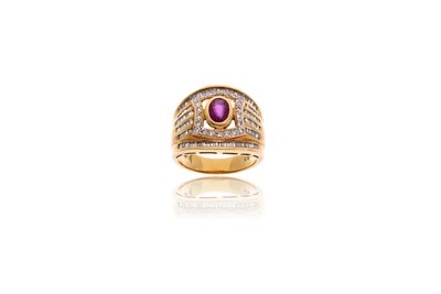Anello con rubino e diamanti - Asta Preziosi