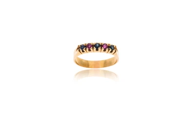 Anello con zaffiri e rubini - Asta Preziosi