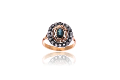 Anello con zaffiro e diamanti - Asta Preziosi