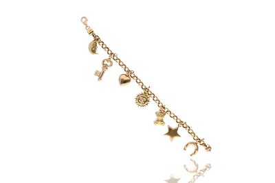 Bracciale con ciondoli in oro - Asta Preziosi