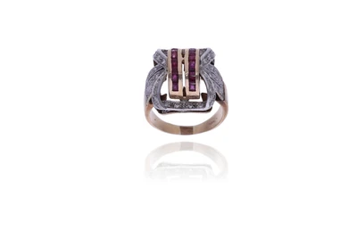 Anello con diamanti e pietre - Asta Preziosi