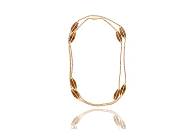 Collana con inserti in occhio di tigre - Asta Preziosi