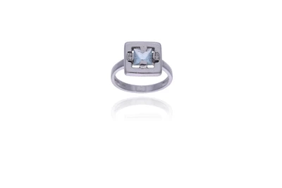 Anello con acquamarina e diamanti - Asta Preziosi
