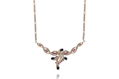 Collana con zaffiri, rubini e diamanti - Asta Preziosi