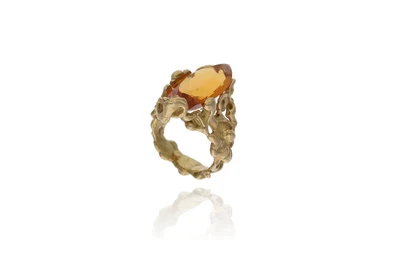 Anello con quarzo giallo - Asta Preziosi