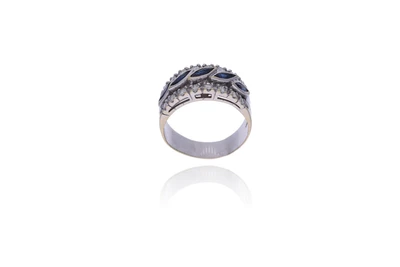 Anello con zaffiri e diamanti - Asta Preziosi