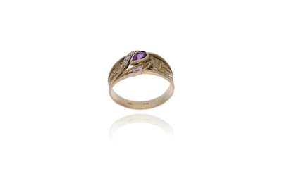 Anello con diamanti e rubino - Asta Preziosi