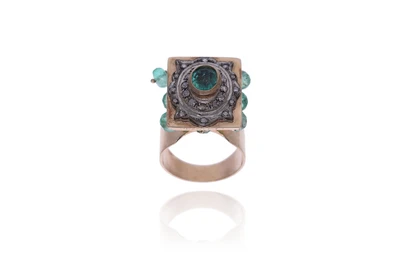 Anello con smeraldi e diamanti - Asta Preziosi