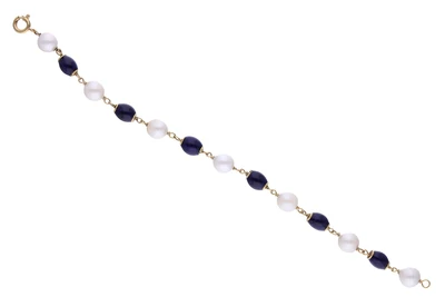 Bracciale con perle coltivate e pietre - Asta Preziosi