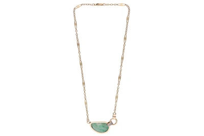 Collana con pietra e diamanti - Asta Preziosi
