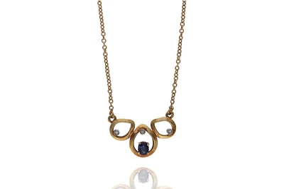 Collana con zaffiro e diamanti - Asta Preziosi