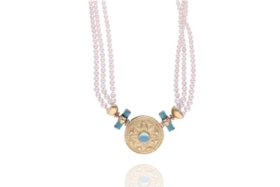 Collana di perle coltivate e pietre - Asta Preziosi