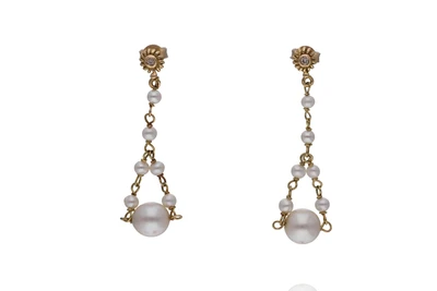 Orecchini con perle coltivate e diamanti - Asta Preziosi Orecchini con perle coltivate e diamanti - Asta Preziosi