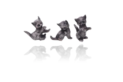 Tre miniature in argento - Asta Preziosi