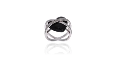 Anello con diamanti e pietra - Asta Preziosi
