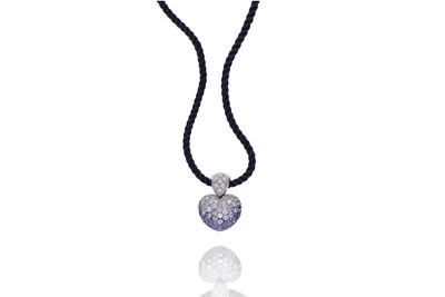 Leo Pizzo, ciondolo con diamanti, zaffiri e pietre con collana - Asta Preziosi