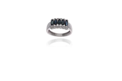 Anello con zaffiri e diamanti - Asta Preziosi