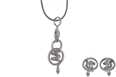 Parure collana, ciondolo, orecchini in oro 750 - Asta Preziosi Parure collana, ciondolo, orecchini in oro 750 - Asta Preziosi