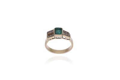 Anello con smeraldo e diamanti - Asta Preziosi