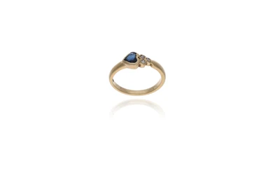 Anello con zaffiro e diamanti - Asta Preziosi