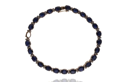 Bracciale con zaffiri, diamanti e pietra - Asta Preziosi