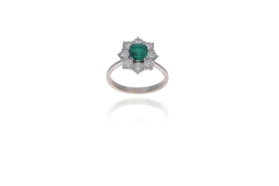 Anello con smeraldo e diamanti - Asta Preziosi Anello con smeraldo e diamanti - Asta Preziosi