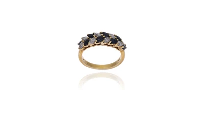 Anello con zaffiri e diamanti - Asta Preziosi