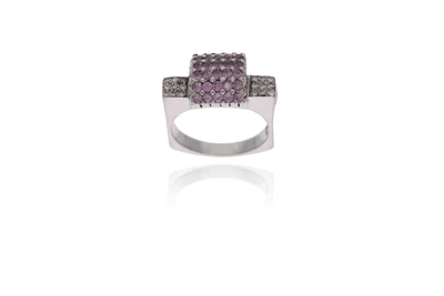 Anello con zaffiri rosa e diamanti - Asta Preziosi Anello con zaffiri rosa e diamanti - Asta Preziosi
