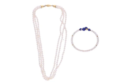 Collana e bracciale con perle coltivate - Asta Preziosi Collana e bracciale con perle coltivate - Asta Preziosi