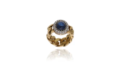 Anello con zaffiro e diamanti - Asta Preziosi