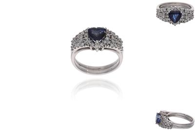 Anello con zaffiro e diamanti - Speciale San Valentino