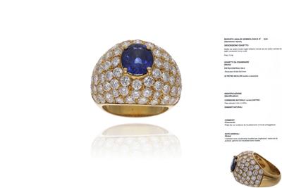 Anello con zaffiro e diamanti - Speciale San Valentino