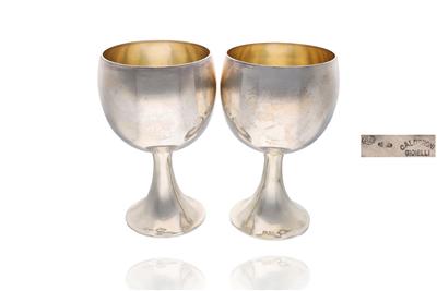 Calderoni, coppia di calici realizzati in argento - Speciale San Valentino