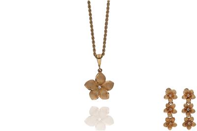 Parure composta da collana ed orecchini con motivo floreale - Speciale San Valentino