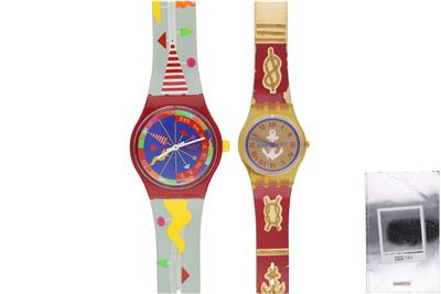 2 Swatch: 1 MusiCall Fandango, a.1993 e 1 Red Knot Lady, a.1991, - Asta Swatch da collezione