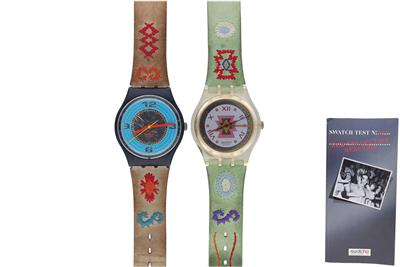 Swatch, 2 orologi, anno 1992 e LIbro Swatch Test 001 - Asta Swatch da collezione