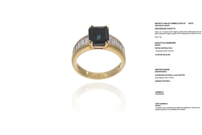 Anello con zaffiro e diamanti - Asta Preziosi