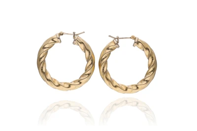 Paio di orecchini a cerchio - Asta Preziosi