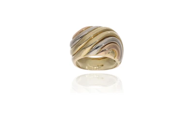 Anello a fascia in tre colori d'oro - Asta Preziosi