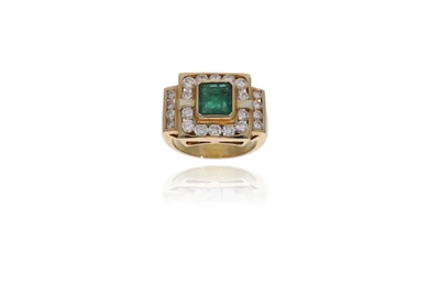 Anello diamanti e smeraldo - Asta Preziosi