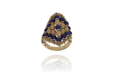 Anello in oro con lapislazzuli - Asta Preziosi