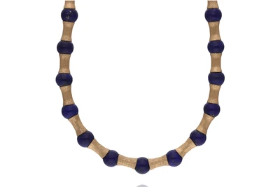 Collana in oro con sfere di lapislazzuli - Asta Preziosi