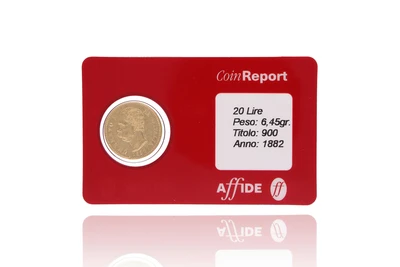 20 Lire, Umberto I, in oro 900 - Asta Preziosi