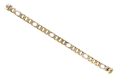 Bracciale con maglie modulari intrecciate, in oro bicolore 750 - Asta Preziosi