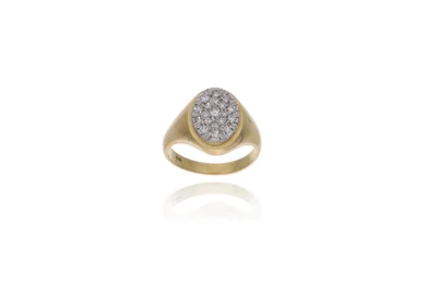 Anello con diamanti, realizzato in oro giallo 750 - Asta Preziosi