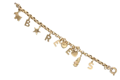 Bracciale con 10 pendenti, in oro giallo 750 - Asta Preziosi