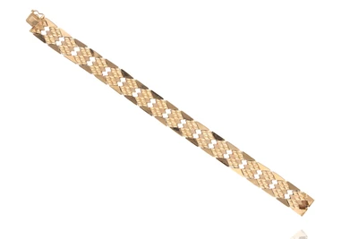 Bracciale prima meta' XX secolo con maglie modulari, in oro giallo 750 - Asta Preziosi